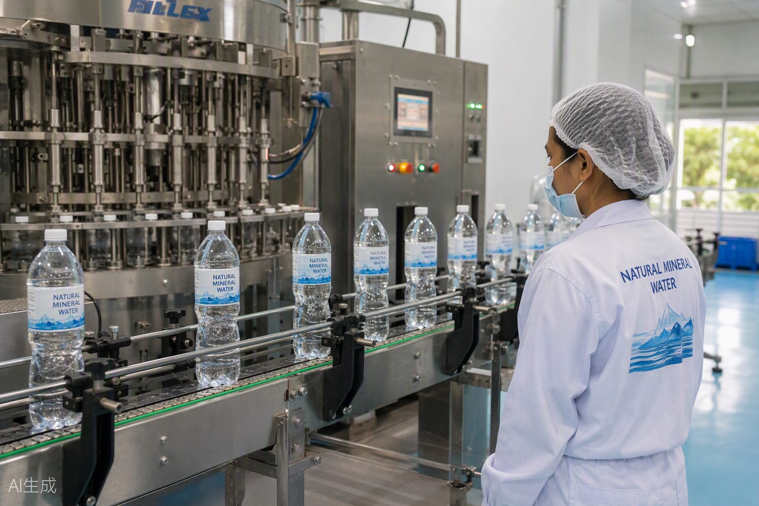 Leste Natural Mineral Water bottling line in operation