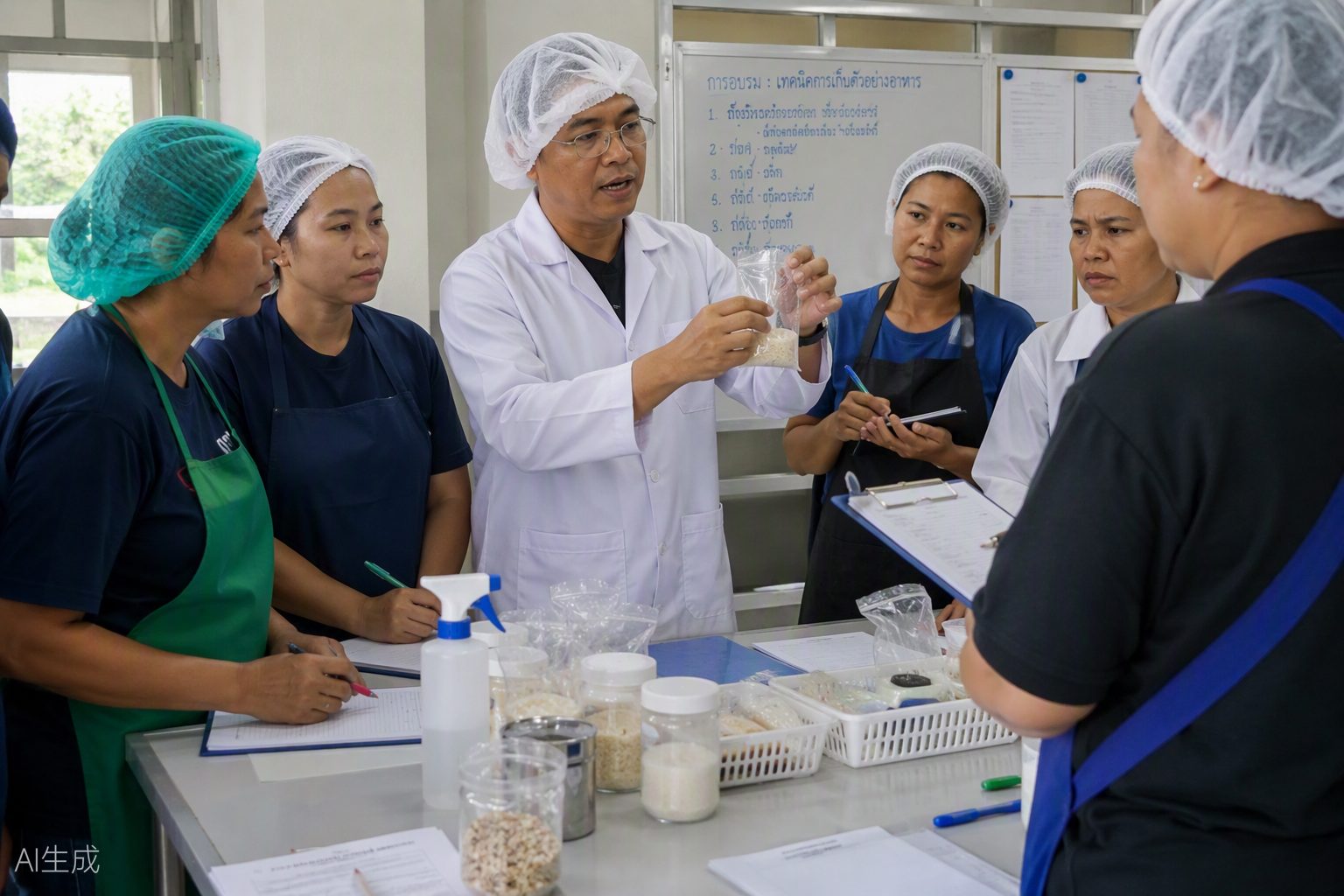 Timor Labs delivering practical food-safety training to a client team